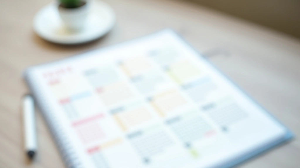 Calendar spread showing quarterly and monthly milestone planning with checkmarks